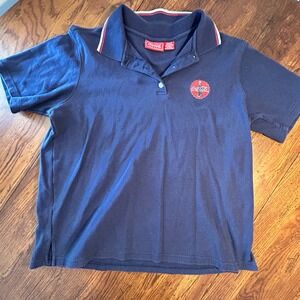 Coca-Cola Brand Polo Shirt Navy Blue Embroidered Logo Womens Plus 22W/24W Blitzz